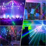 U`King Party Lights DJ Disco Light,9 Lens Stage Lighting Support DMX512 and Sound Activated with Remote Control Laser Lights for Parties Birthday Wedding Karaoke Bar KTV Club Stage Live Show(2 PCS) - Image 4