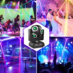 150W Moving Head Light 8 LEDs RGBW 360°Rotation DJ Light DMX 512 14CH with Sound Activated Moving Head Beam Stage Lights for Disco Wedding Parties Live Show Bar - Image 5