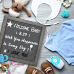 Grey Felt Letter Board - 10x10 Inch, Pre Cut 725 Letters, First Day of School, Classroom Decor, Baby Announcements - Image 5