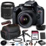 Canon EOS Rebel T100 (EOS 4000D) DSLR Camera w/EF-S 18-55mm F/3.5-5.6 Zoom Lens + 64GB Memory Card, Case, Hood, Grip-Pod, Filter Professional Photo Bundle (Renewed) - Image 2