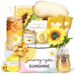 Birthday Gifts for Women, 12pcs Sunflower Self-Care Package, Sending Sunshine Get Well Gifts for Women, After Surgery Recovery Gifts, Thinking Of You Relaxing Spa Basket for Her Sister Mom Friends - Image 2