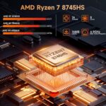 Beelink SER8 Mini PC AMD Ryzen 7 8745HS(UP to 4.9GHz), 32GB DDR5 1TB PCIE4.0 SSD, AMD Radeon 780M Graphics 12core 2600MHz Mini Gaming PC, USB4.0/Triple Display/WiFi6/BT5.2/2.5Gbps LAN Mini Computer - Image 3