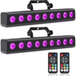 LED Stage Light Bar,50W LED 4in1 RGBW DJ Lights Bar with Remote Control Sound Activated DMX Stage Lighting Uplights for Church Events Wedding Disco Party Stage DJ Lighting 2Pack - Image 2