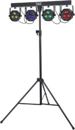 DragonX 4 Gig Bar DJ Lighting Stand – LED Stage RGB Par Lights, Lightweight Professional Strobe Light for Party, Disco Lights, Heavy Duty Tripod, Sound-Activated, Ideal for Band, Church and Concerts - Image 10