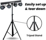MUSYSIC LED Light Show Kit–, 4 Par Powerhouse GigBar for Parties-Lighting Package with Light Stand-LED Bar & Party Shining, Floor Stand, Concerts & Stage- | DJ Lighting and Spotlight- - MU-L31A - Image 3