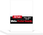 50 Pack White Poster Board Bulk, 10.4 x 15 Inches Thick White Poster Paper Heavyweight Card Paper for Projects, Art Displays, Presentations & Crafts - Premium BrightWhite Surface - Image 2
