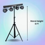 MUSYSIC LED Light Show Kit–, 4 Par Powerhouse GigBar for Parties-Lighting Package with Light Stand-LED Bar & Party Shining, Floor Stand, Concerts & Stage- | DJ Lighting and Spotlight- - MU-L31A - Image 6