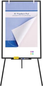 VIZ-PRO Magnetic Whiteboard Easel Black, 36 x 24 Inches, Portable Dry Erase Board Height Adjustable for School Office and Home - Image 3