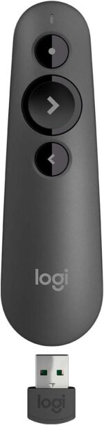 Logitech Wireless Presenter R500s, PowerPoint Clicker with Laser Pointer, Wireless Presentation Clicker Remote - Image 2