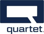 Quartet Bulletin Board, Fabric, 3-Panel Display, 6' x 3', Double-sided, Blue/Gray Surface, Black Frame, Exhibition, Show-It! (SB93513Q) - Image 4