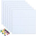 Large Cork Board Felt Board Tiles for Walls with 30 Push Pins, 11.8"x11.8" Pack of 6 Pin Board Notice Boards for Home Office Kitchen, Bulletin Board Wall Tiles for Photos Memos - Image 2