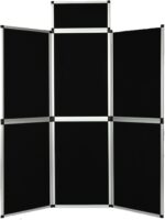 6+1 Panel Trade Show Presentation Board, 82.6" H x 70.8" W Portable Display Panel System, Folding 6 Panels Exhibition Boards Single Sided Tabletop Display 6 Panels,Hook & Loop-Receptive Fabric - Image 2