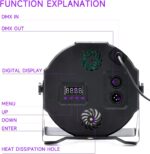 LED Par Lights with DMX Control,DJ Stage Light RGB 36 LED Uplights with Sound Activated Remote Control DJ Stage Lighting Indoor for Christmas Wedding Party Disco Club Stage Bar(2 Packs) - Image 6
