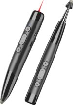 4-in-1 Presentation Clicker with Telescopic Pointer & Stylus Pen - 2.4GHz Wireless Presenter for PowerPoint/Keynote, Teacher Lanyard, Rechargeable - Compatible with Smart Board, Computer, Mac, Tablet - Image 2