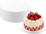5 Pack Cake Boards 8 Inch Round Cake Drum White 1/2” Thick Cake Drums Corrugated Cardboard Cake Base for Multi-Layer Cakes Sturdy Cake Decorating Supplies - Image 2