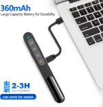 Norwii N76 Rechargeable Presentation clicker with Pointer, Long Range Presentation Remote, Wireless Presenter for PowerPoint Presentations, Slide Control (Green Light) - Image 4