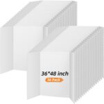 Ctosree 36 Pcs Tri Fold Display Board,36" x 48" Portable Lightweight Foldable Presentation Poster Board for Office Projects Exhibitions Workshops, White - Image 2