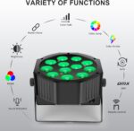 Battery LED Stage Lights 2Pack - 36W 12LED RGBW Rechargeable Par Light Sound Activated Multi Modes by Remote & DMX Control for DJ Events Wedding Party Church Music Dance Band Live Show - Image 4