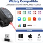 Presentation Clicker PowerPoint Wireless Presenter Remote: Laser Pointer Computer Clickers, Hyperlink Finger Ring Project Power Point PPT Clicker for Mac Laptop Office, Slideshow Google Slide Advancer - Image 8