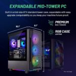 Skytech Gaming Shadow Desktop PC, Ryzen 5 5500 3.6 GHz (4.2GHz), NVIDIA RTX 3050 6GB, 500GB NVMe SSD, 16GB DDR4 RAM 3200, 650W Gold PSU, Wi-Fi, Win 11 - Image 7