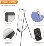 VIZ-PRO Magnetic Whiteboard Easel Black, 36 x 24 Inches, Portable Dry Erase Board Height Adjustable for School Office and Home - Image 5