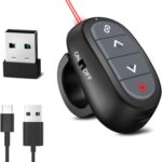 Presentation Clicker PowerPoint Wireless Presenter Remote: Laser Pointer Computer Clickers, Hyperlink Finger Ring Project Power Point PPT Clicker for Mac Laptop Office, Slideshow Google Slide Advancer - Image 2