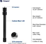 Fotopro 25" Carbon Fiber Tripod Extension Tube 3-Section Tripod Center Column Max Load 22lbs - Image 6