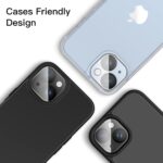 JETech Camera Lens Protector for iPhone 14 6.1-Inch and iPhone 14 Plus 6.7-Inch, 9H Tempered Glass, Anti-Scratch, Case Friendly, Does Not Affect Night Shots, HD Clear, 3-Pack - Image 6