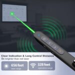 Norwii N76 Rechargeable Presentation clicker with Pointer, Long Range Presentation Remote, Wireless Presenter for PowerPoint Presentations, Slide Control (Green Light) - Image 3