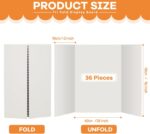 Ctosree 36 Pcs Tri Fold Display Board,36" x 48" Portable Lightweight Foldable Presentation Poster Board for Office Projects Exhibitions Workshops, White - Image 3