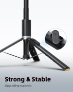 TODI 63" Cell Phone Selfie Stick Tripod, Portable Tripod for iPhone with Wireless Remote, Extendable Smartphone Stand, All-in-1, Compatible with iPhone/Android - Image 3
