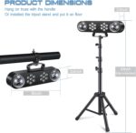 DJ Lights with Stand, Rotating Disco Ball PartyBar Light Set, LED DJ Lights Remote & Sound Activated, Mobile Stage Lighting Package, for Parties Gig Bar Move Band Wedding Halloween Christmas - Image 5