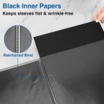 Sooez Art Portfolios 12"x18", Large Portfolio Folder with 30 Pockets & Black Inner Sheets, Display 60 Pages, 12 x 18 Presentation Book for Artwork Storage, Binder with Plastic Sleeves for Artist - Image 3