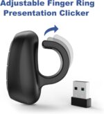 Presentation Clicker PowerPoint Wireless Presenter Remote: Laser Pointer Computer Clickers, Hyperlink Finger Ring Project Power Point PPT Clicker for Mac Laptop Office, Slideshow Google Slide Advancer - Image 6