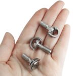 3PCS 1/4-20 Thread D-Ring Stainless Steel Camera Fixing Screws, D Shaft Quick Release Plate Mounting Screw for Camera Tripod Monopod QR Plate - Image 3