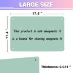Green Magnetic Board,17.5" x 11.4" Magnet Bulletin Board to Display Magnetic Notes, Poetry, Photos, Suitable for Wall, Refrigerator, Cabinet etc, Come with 4 Pcs Dual Lock Tape and Screws - Image 3