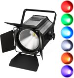 Stage Lights with Barn Doors, 200W LED Par Can Lights, 6 in 1 COB Spotlights RGBWA+UV DMX512 Sound Activated Uplights for Parties Events Wedding Theater Church Concert Dance - Image 2
