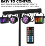 DJ Lighting Packages with Carry Bag, DJ Lights with Stand (7.5Ft) Sound Activated, DMX & Remote Control, Mobile Gig Light LED Party Bar Lighting System for Band, Booth, Stage, Wedding, Events - Image 5