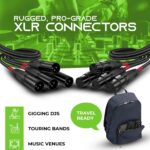 GearIT 4 Channel Snake (2ft Breakout Cable) 3Pin XLR to Ethercon RJ45 Cat5/Cat6 Ethernet Extender - 4 XLR (2 Male, 2 Female) for Live Stage, Sound, Lighting, Audio Recording Studio - Image 7