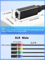 CERRXIAN 4 Channel Multi Snake 3Pin XLR Male to Ethercon-Compatible RJ45 Cat5/Cat6 Ethernet Breakout for ​Live Stage Audio, Sound, Lighting, Audio Recording Studio - 2.6FT - Image 8