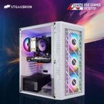 STGAubron Gaming PC Computer Desktop, Radeon RX 470 8G, Intel 10th Gen G5905 3.5G, 16G DDR4, 512G SSD, 600M WiFi, BT 5.0, RGB Fan x 4, RGB Mouse Pad, Windows 11 Home,White - Image 6