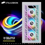 STGAubron Gaming PC Computer Desktop, Radeon RX 470 8G, Intel 10th Gen G5905 3.5G, 16G DDR4, 512G SSD, 600M WiFi, BT 5.0, RGB Fan x 4, RGB Mouse Pad, Windows 11 Home,White - Image 3