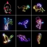 Neoglint DJ Laser Party Lights 3D Animation Show RGB Stage Lighting with Remote Control DMX 512 Music Sound Activated Projector Lights for DJ Night Club Disco Birthday Party Wedding Live Show - Image 8