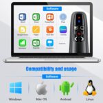 2-in-1 USB Type C Presentation Clicker, Clicker for PowerPoint Presentations, Rechargeable Wireless Presenter Remote, Pointer RF 2.4GHz USB PowerPoint Clicker Slide Advancer with Volume Control - Image 8