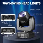 Moving Head Light 2 Pack 90W LED Beam Stage Light RGBW 4-in-1 DJ Lights Moving Head Spot Sound Activated DMX for Wedding Live Show Christmas Party - Image 6