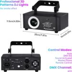 Neoglint DJ Laser Party Lights 3D Animation Show RGB Stage Lighting with Remote Control DMX 512 Music Sound Activated Projector Lights for DJ Night Club Disco Birthday Party Wedding Live Show - Image 4