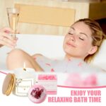 Birthday Gifts for Women, Mom, Wife, Girlfriend,Self Care Gifts for Women,Rose Relaxing Spa Gifts Basket,10Pcs Get Well Soon Care Package with Luxury Flannel Blanket,Mother's Day Gifts Wedding Gifts - Image 6