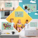 Green Magnetic Board,17.5" x 11.4" Magnet Bulletin Board to Display Magnetic Notes, Poetry, Photos, Suitable for Wall, Refrigerator, Cabinet etc, Come with 4 Pcs Dual Lock Tape and Screws - Image 7