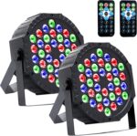 LED Par Lights with DMX Control,DJ Stage Light RGB 36 LED Uplights with Sound Activated Remote Control DJ Stage Lighting Indoor for Christmas Wedding Party Disco Club Stage Bar(2 Packs) - Image 2