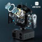 U`King LED Moving Head Light RGBW Beam Lights with DMX for Live Show DJ Disco Events Party Stage Lighting KTV Wedding Christmas and Halloween(1 PCS) - Image 8